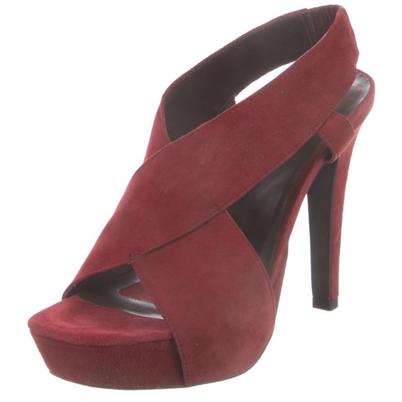 Sz 6.5 Diane Von Furstenberg Suede Slingback Heels - Picture 2 of 5